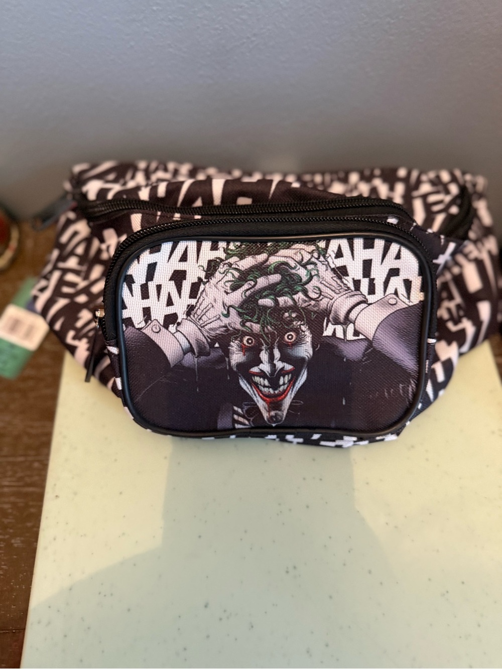 Buckle-Down Black Graphic Belt Bag with Comic Villain Art